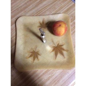 Vintage Atomic Tray Retro Appetizer Party Tray Man Cave Cannabis Type Leaf